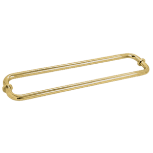 CRL SDTB18X18SB Satin Brass 18" Back-to-Back Towel Bars for Glass