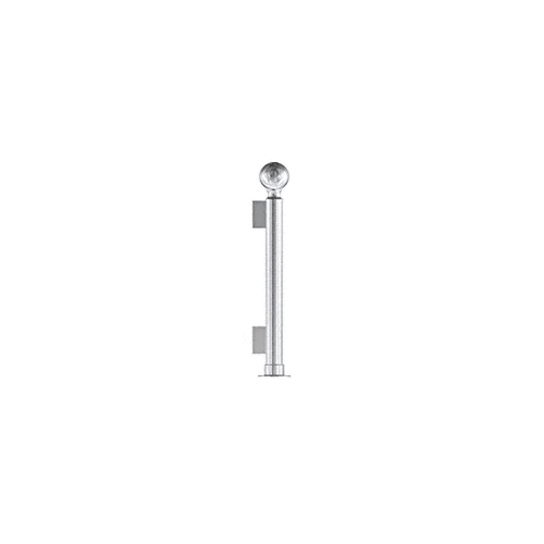 Polished Stainless 16" Round PP04 Elegant Series Counter/Partition End Post With Air Space