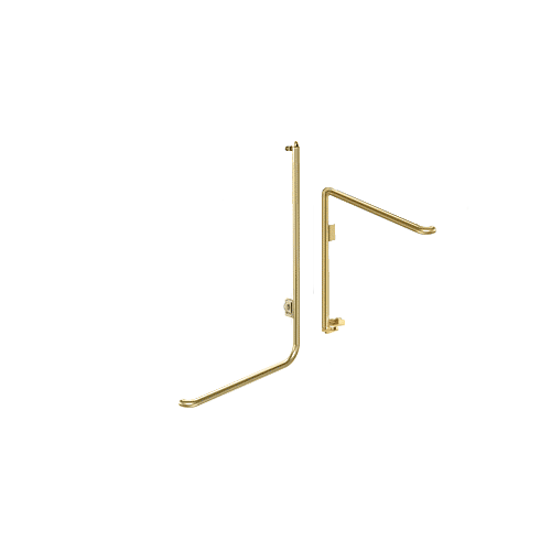 Satin Brass Left Hand Reverse Rail Mount Retainer Plate "D" Exterior Bottom Securing Electronic Egress Control Handle