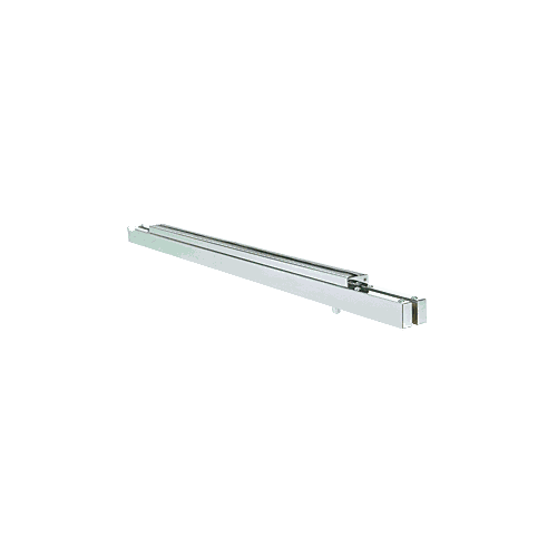 CRL NFH4PSCS Polished Stainless Single Narrow Floating Header with Surface Mounted Top Pivots - Custom Length