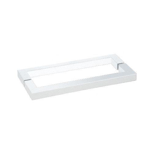 White 24" Square Style Back-to-Back Towel Bar