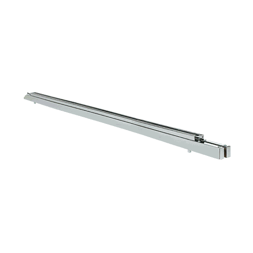 CRL NFH4BSCD Brushed Stainless Double Narrow Floating Header with Surface Mounted Top Pivots - Custom Length