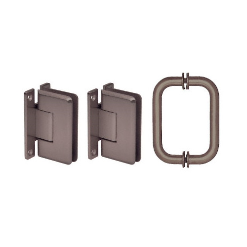 Oil Rubbed Bronze Cologne 037 Hinge and Shower Pull Handle Set