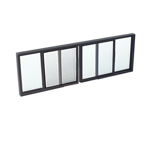 Duranodic Bronze Horizontal Sliding Service Window OXO Format With 1/2" Insulating Glass With Screen