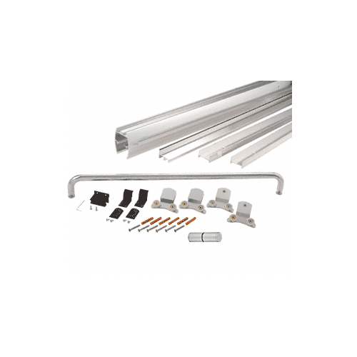 Brite Anodized 72" x 72" Cottage DK Series Sliding Shower Door Kit With Metal Jambs for 3/8" Glass