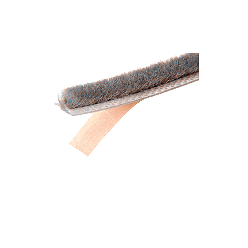 Gray .270" Backing Width Adhesive Backed Windo-Pile - 100' Roll