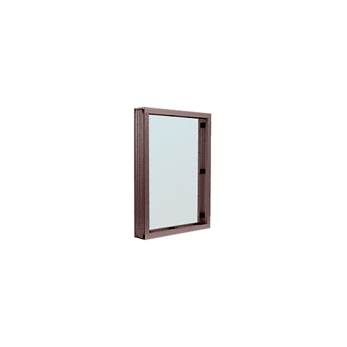 Dark Bronze Aluminum Narrow Inset Frame Interior Glazed Vision Window
