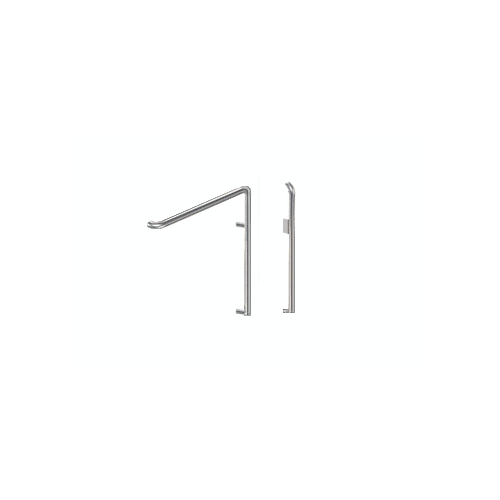 Brushed Stainless Left Hand Reverse Rail Mount 'K' Exterior Dummy Handle