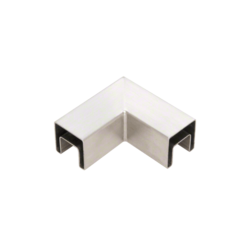 CRL SRF20HBS 316 Brushed Stainless Steel 90 Degree Horizontal Roll Formed Cap Rail Corner