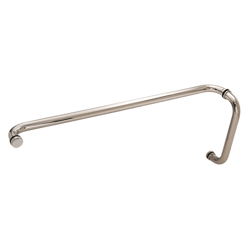 Polished Stainless 12" x 28" Back-to-Back Straight Combination Push and Pull Handle Set
