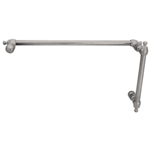 CRL C0L6X18BN Brushed Nickel Colonial Style Combination 6" Pull Handle With 18" Towel Bar