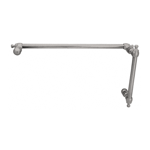 Brushed Nickel Colonial Style Combination 6" Pull Handle With 18" Towel Bar