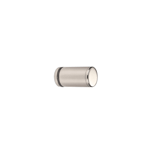 Polished Nickel Cylinder Style Single-Sided Shower Door Knob With Plastic Sleeve
