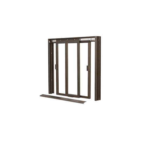 CRL DW4200DU Duranodic Bronze DW Series Two Panel Manual Deluxe Sliding Service Window XX Without Screen