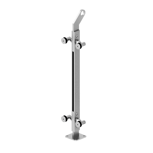 CRL P236CPS Polished Stainless 36" P2 Series 180 Degree Center Post Railing Kit