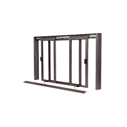 CRL DW5000DU Duranodic Bronze DW Series Manual Deluxe Sliding Service Window XOX Without Screen