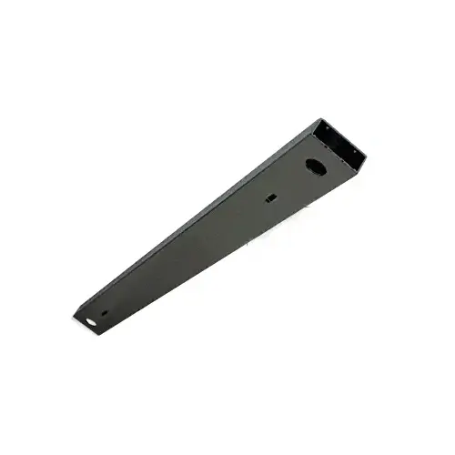 Black Powder Coated 6" No Pocket Double Sided Door Header Custom Length