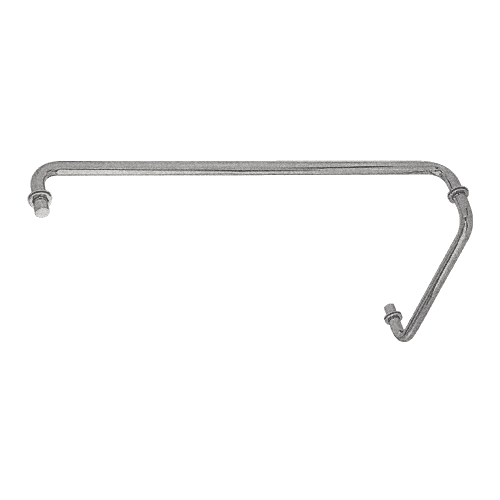 CRL SDP12TB24BN Brushed Nickel 24" Towel Bar with 12" Pull Handle Combination Set