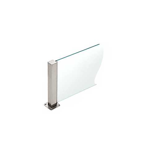 CRL PP43CBS Brushed Stainless 12" High 1-1/2" Square PP43 Plaza Series Counter/Partition Center Post