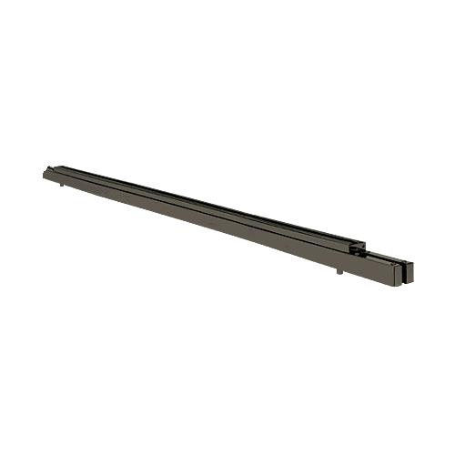 CRL NFH4DUCD Black Bronze Anodized Double Narrow Floating Header with Surface Mounted Top Pivots - Custom Length
