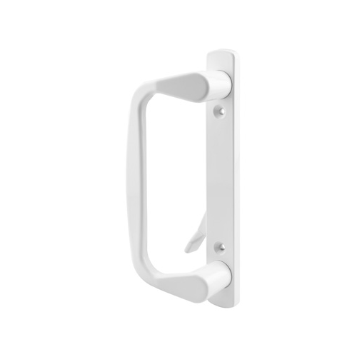 White Low Profile Long Base Mortise-Series Handle with 3-15/16" Center-to-Center Screw Holes