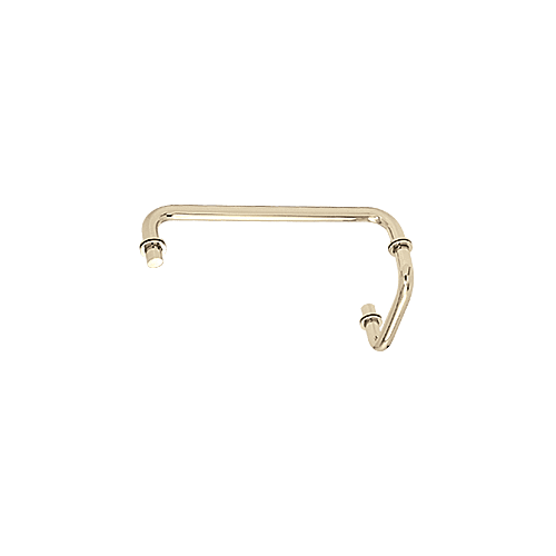 Polished Nickel 12" Towel Bar with 6" Pull Handle Combination Set