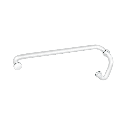 White 6" Pull Handle and 18" Towel Bar BM Series Combination With Metal Washers