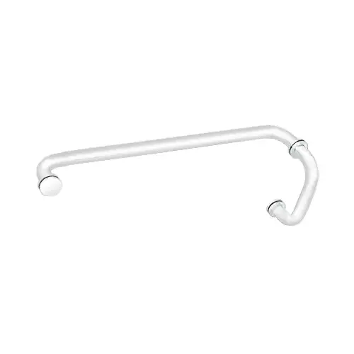 White 6" Pull Handle and 18" Towel Bar BM Series Combination With Metal Washers