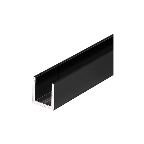 Brixwell SDCD1212MBLXCP25 Matte Black 1/2" Fixed Panel Shower Door