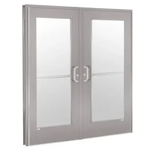 Level 1 Aluminum Bullet Resistant Double Door Satin Anodized Finish