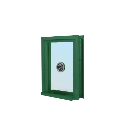 Custom KYNAR Paint (Specify) Aluminum Clamp-On Frame Exterior Glazed Exchange Window with 12" Shelf and Deal Tray
