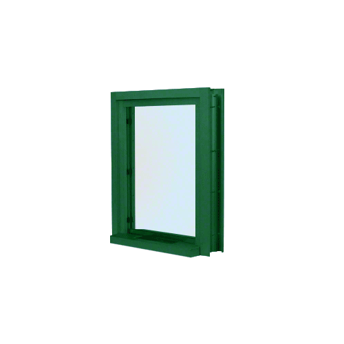 KYNAR Painted (Specify) Aluminum Clamp-On Frame Interior Glazed Exchange Window with 18" Shelf and Deal Tray