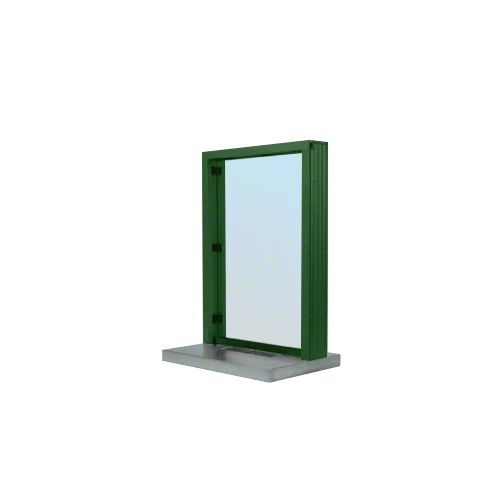 KYNAR Painted (Specify) Aluminum Standard Inset Frame Interior Glazed Exchange Window with 18" Shelf and Deal Tray