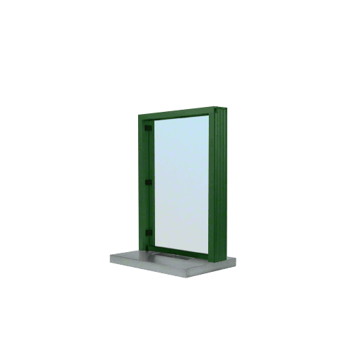 KYNAR Painted (Specify) Aluminum Standard Inset Frame Interior Glazed Exchange Window with 12" Shelf and Deal Tray
