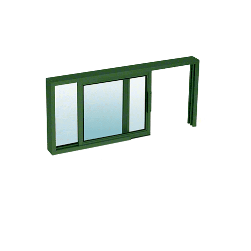 Custom KYNAR Painted Horizontal Sliding Service Window XO or OX Format with 1/4" Glass Only - No Screen
