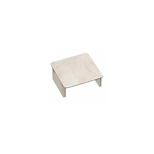 Brushed Stainless Square Crisp End Cap for 2" Square Cap Railing