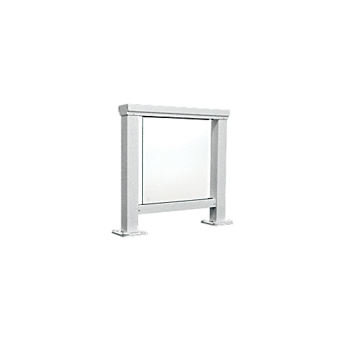 Metallic Silver 200 Series Aluminum Glass Railing System Small Showroom Display - No Base