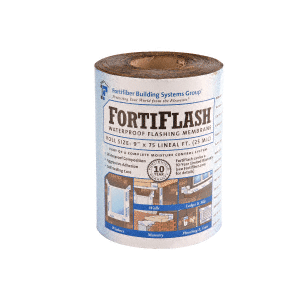 Fortifiber FortiFlash 25 mil 9x75' Self-Adhesive Waterproof Flashing  Membrane - Asphalt M705030 M705030 - The Home Depot