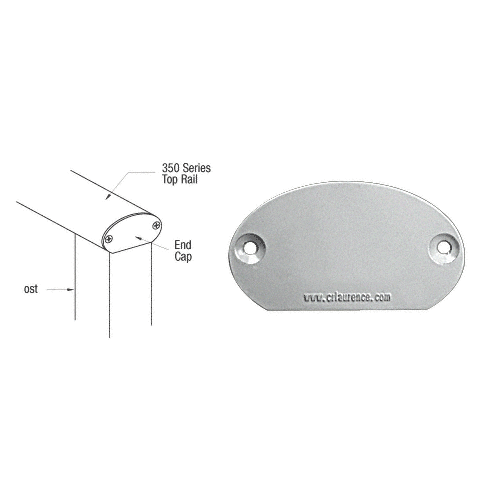 Silver Metallic 350X Series Decorative End Cap