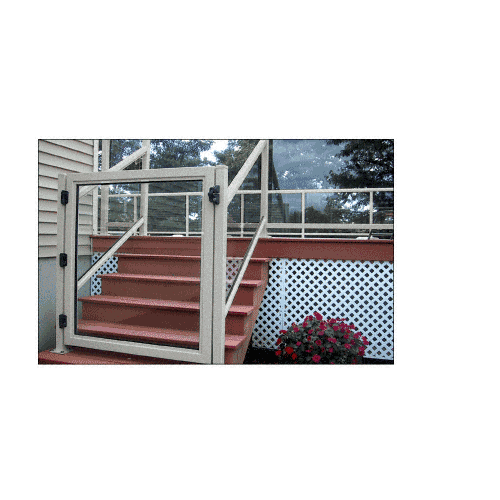 CRL 1GG3642S Silver Metallic 36" 100 Series Aluminum Railing System Gate for 1/4" to 3/8" Glass