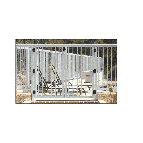 CRL 3PG3642S Silver Metallic 36" 300 Series Aluminum Railing System Gate With Picket for 1/4" to 3/8" Glass