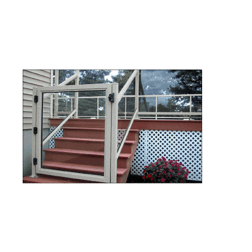 CRL 35GG3642S Silver Metallic 36" 350 Series Aluminum Railing System Gate for 1/4" to 3/8" Glass