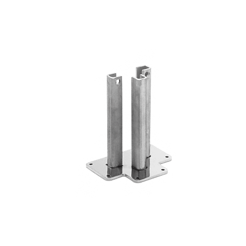 CRL BPTST30 Steel Surface Mount Stanchion for up to 72" Barrier 3-Way Post