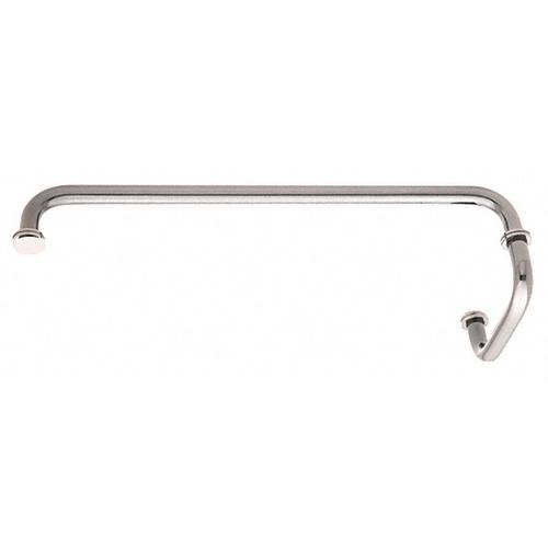 CRL SDP6TB24CH Polished Chrome 24" Towel Bar With 6" Pull Handle Combination Set