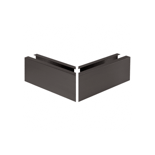 Surfacemate B5A90DU Dark Bronze Anodized 12" Mitered 90 degree Corner Cladding for B5A Series Base Shoe