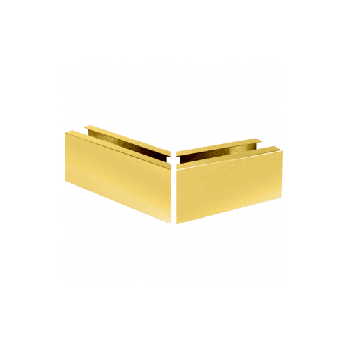 Surfacemate B5A135SB Satin Brass 12" Mitered 135 degree Corner Cladding for B5A Series Base Shoe