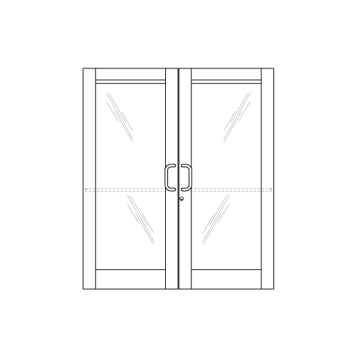 White KYNAR Paint Custom Pair Series 604 Blast Resistant Butt Hinge Entrance Doors for Surface Mount Door Closers