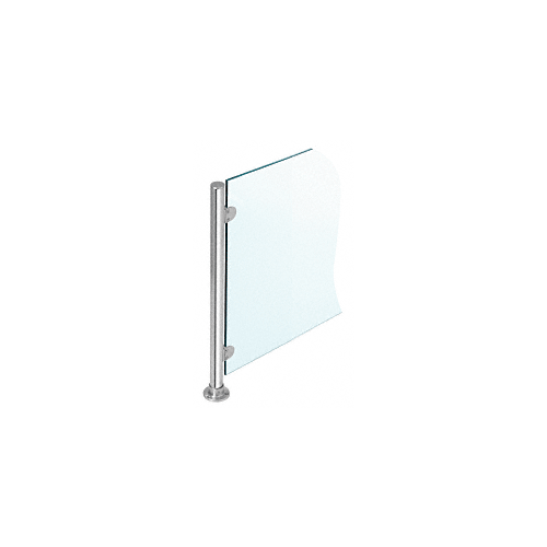 Polished Stainless 18" x 1" PP49 Slimline Series Round Partition Corner Post