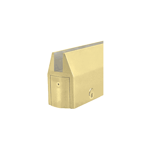Satin Brass CR150 Series Tapered Door Rail Custom Length With Lock