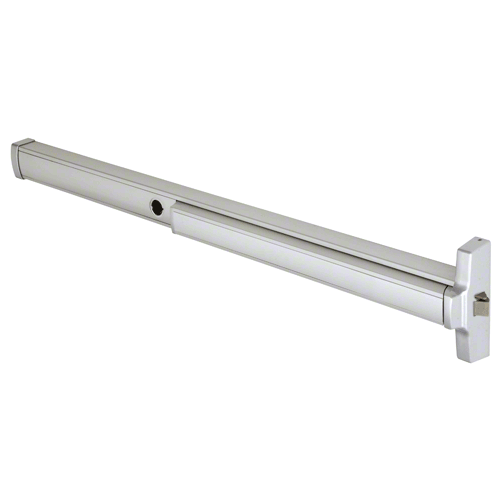 4' Model 2095 Cylinder Dogging Grade 1 Rim Latch Panic Exit Device Right Hand Reverse Bevel 'C' Strike Fits 32" to 48" Wide Door Satin Aluminum Finish